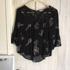 Black and white blouse